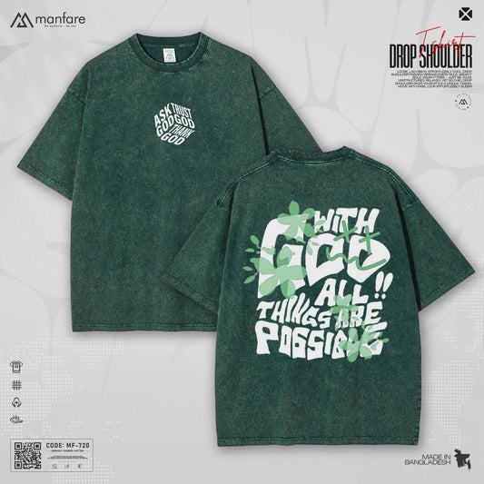 200+ GSM Premium Drop Shoulder T-Shirt | MF-720