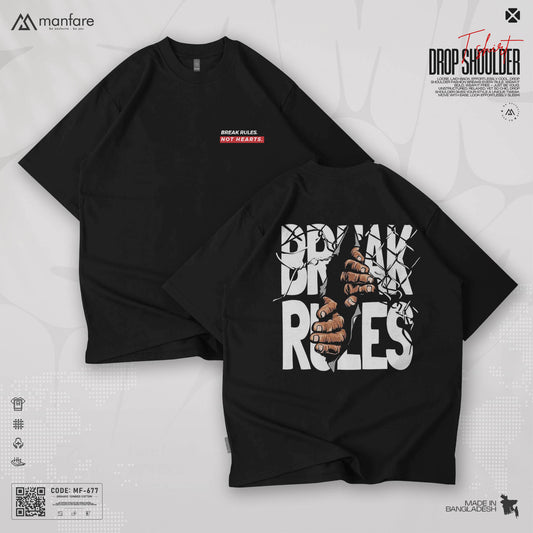 200+ GSM Premium Drop Shoulder T-Shirt | MF-677
