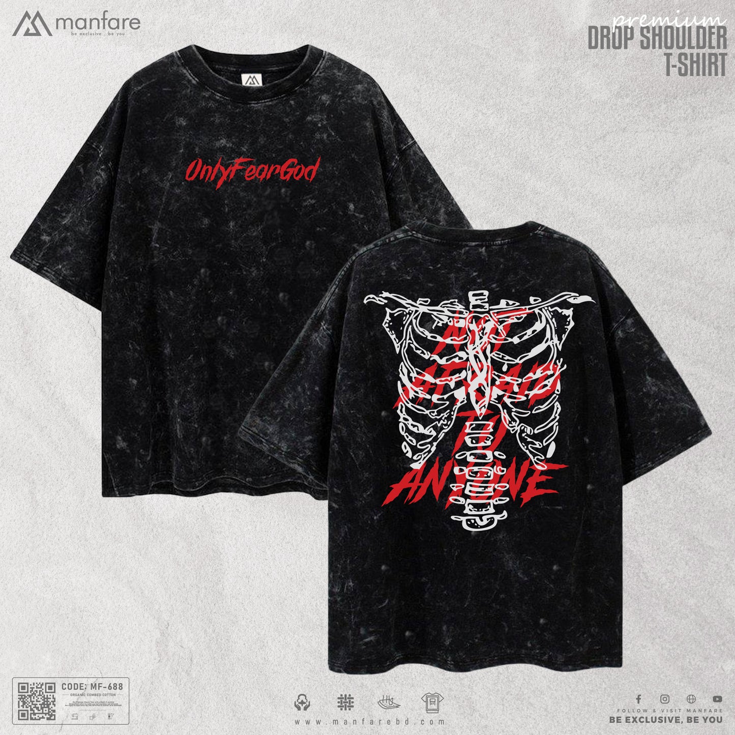 200+ GSM Premium Drop Shoulder T-Shirt | MF-688
