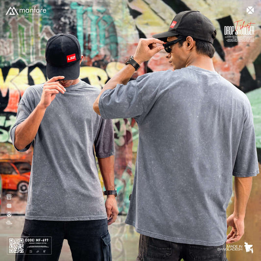200+ GSM Premium Drop Shoulder T-Shirt | MF-697