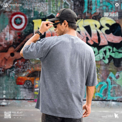 200+ GSM Premium Drop Shoulder T-Shirt | MF-697