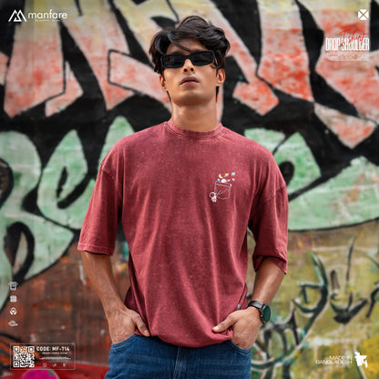 200+ GSM Premium Drop Shoulder T-Shirt | MF-714