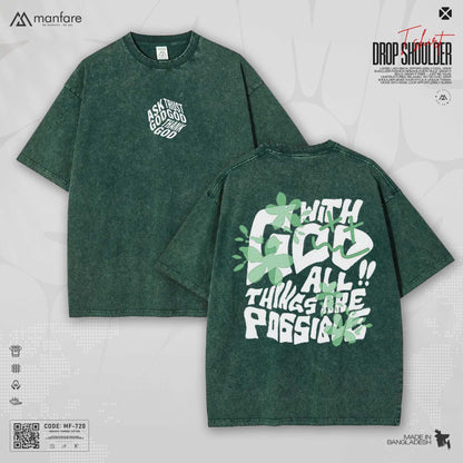 200+ GSM Premium Drop Shoulder T-Shirt | MF-720