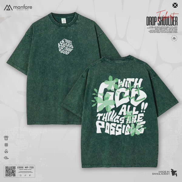 200+ GSM Premium Drop Shoulder T-Shirt | MF-720
