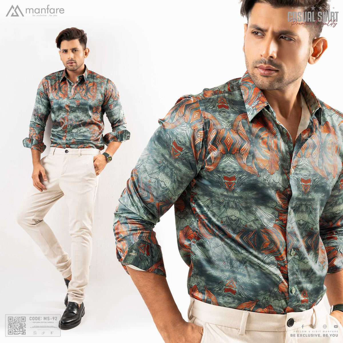Premium Casual Printed Shirt For Men I MS-92